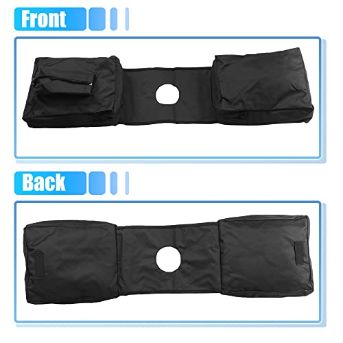 X AUTOHAUX 1-Pack Quad ATV 4-Wheeler Saddlebags Cargo Pouch Storage UTV Motorcycle Gas Tank Saddle Bag for Polaris Sportsman 450 570 850 XP 1000 for Yamaha for Honda Black