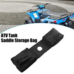 X AUTOHAUX 1-Pack Quad ATV 4-Wheeler Saddlebags Cargo Pouch Storage UTV Motorcycle Gas Tank Saddle Bag for Polaris Sportsman 450 570 850 XP 1000 for Yamaha for Honda Black