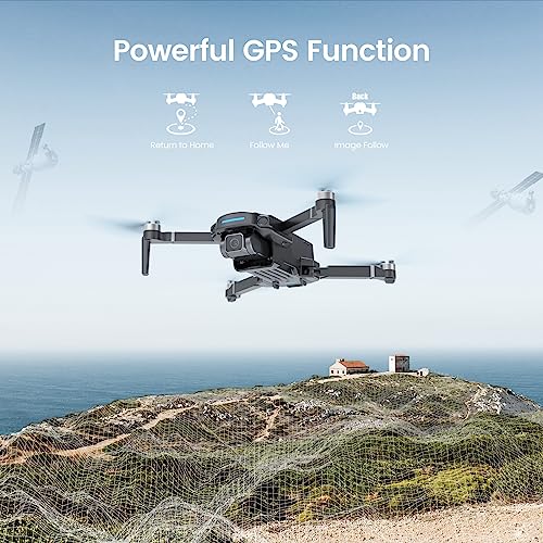 Holy Stone GPS Drone with 4K UHD Camera for Adults Beginner; HS360S 249g Foldable FPV RC Quadcopter with 10000 Feet Control Range, Brushless Motor, Follow Me, Smart Return Home, 5G Transmission