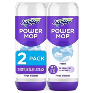 swiffer powermop floor cleaning solution with fresh scent, 25.3 fl oz, 2 pack