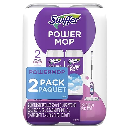 Swiffer PowerMop Floor Cleaning Solution with Fresh Scent, 25.3 fl oz, 2 Pack