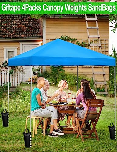 120LBS Extra Large Heavy Duty Canopy Weights Sand Bags for Ez Pop Up Canopy Tent Gazebo Outdoor Instant Sun Shelter Patio Umbrella, Upgraded 5 full-Sized Velcro, 2 Nylon Handles and Storage Bag, 4Pack