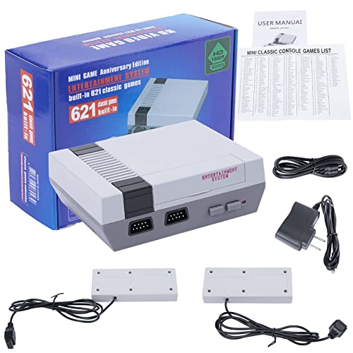 621 Retro Game Console, 621 Different Classic Games with 2 N-ES Classic Controller,Classic Game Play, Nostalgic Game Play, Retro Game Play, HDMI Output Plug & Play Childhood Mini Classic Console