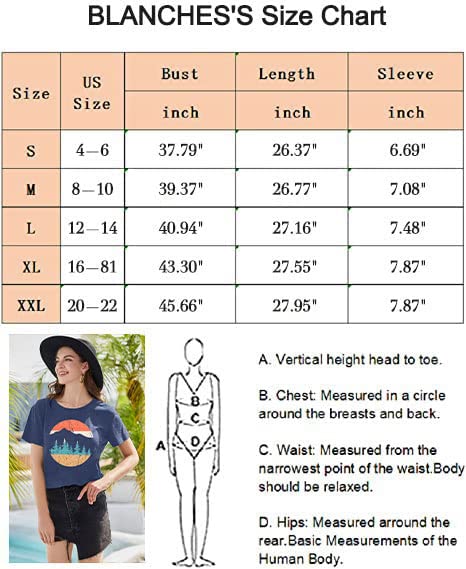 Adventure T-Shirt Women Mountain Hiking Workout T Shirt Casual Outdoor Athletic Short Sleeve Tee Tops Blue