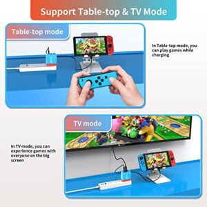 Switch Dock Charger for Nintendo Switch, Mirabox 36W Portable TV Docking Station for Nintendo Switch with 4K@60Hz HDMI/USB2.0/PD USB-C Fast Charging Ports, Full-Featured USB-C to USB-C Cable Included