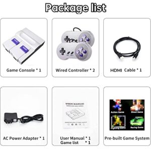 Super Classic Retro Game Console,Classic Mini Video Game Console Built in 2000+ Different Classic Games,4k HD Output and 2 Wired Controllers,Advanced Gaming Solution.