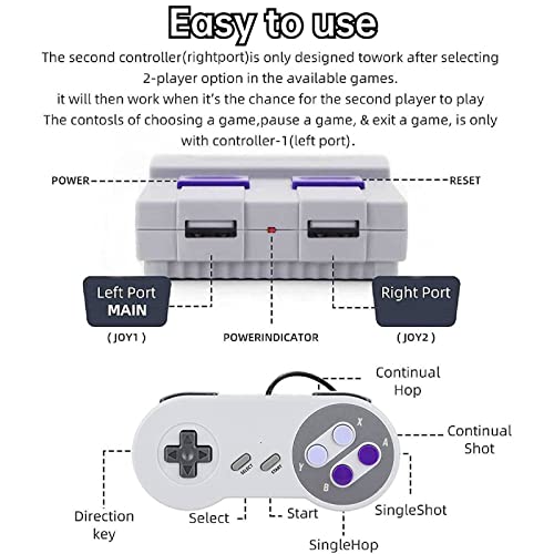 Super Classic Retro Game Console,Classic Mini Video Game Console Built in 2000+ Different Classic Games,4k HD Output and 2 Wired Controllers,Advanced Gaming Solution.