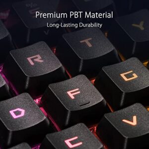 ASUS ROG RX PBT Keycap Set, Premium, Durable PBT Material Keycaps with Shortened Stems and Mid-Height Profiles, Providing Better Click Stability and Longer Lifespan