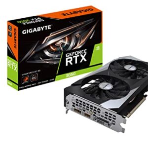 Gigabyte GeForce RTX 3050 WINDFORCE OC 8G Graphics Card, 2X WINDFORCE Fans, 8GB GDDR6 128-bit GDDR6, GV-N3050WF2OC-8GD Video Card