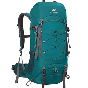 n nevo rhino waterproof hiking backpack 50l/60l, camping backpack with rain cover, hiking travel mountaineering backpack