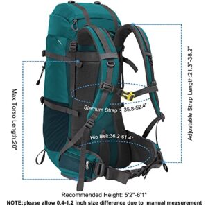 N NEVO RHINO Waterproof Hiking Backpack 50L/60L, Camping Backpack with Rain Cover, Hiking Travel Mountaineering Backpack