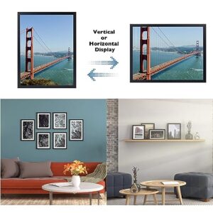 HEYTUYA 12x15 inch Picture Frame Black for Wall Hanging, Poster Frame, Wall Gallery Photo Frame with Durable Shatter Resistant Plexiglas, Black