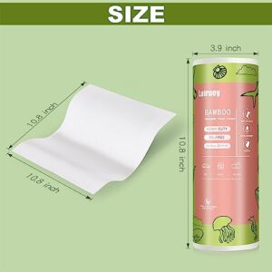 Luiruey Reusable Bamboo Paper Towels - 1Rolls Heavy Duty Reusable Washable -cleaning Towel Washable and Recycled Kitchen Roll, Zero Waste Products, Durable