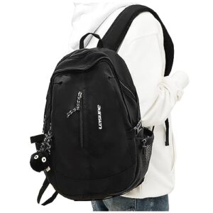 black school backpack for teens girls boys, middle high school backpacks college bookbag laptop backpacks for women men water-resistant daypack small lightweight waterproof travel hiking backpack