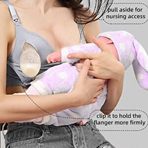 Pumping Bra Hands Free, BIAOOTOO 3-Pack Adjustable Breast-Pumps Holding and Nursing Bra, Plus Size Breast Pump Bra, Suitable for Most Breast Pumps(M, Black+Beige+Grey)