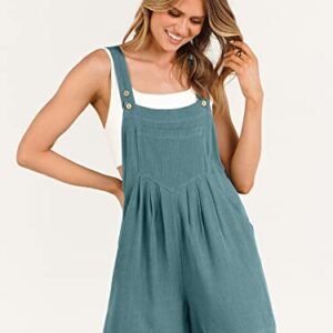 ANRABESS Women's Short Overalls Summer Outfits Casual Adjustable Strap Loose Linen Short Bib Overalls Jumpsuit Rompers 2023 Fashion Clothes 975hulv-S