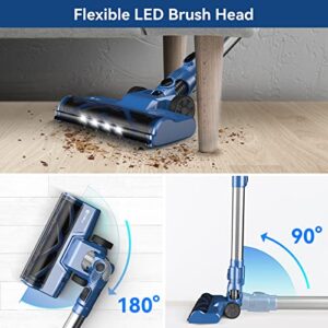 UMLo Cordless Vacuum Cleaner, 6-in-1 Lightweight Stick Vacuum with 2200 mAh Battery, Powerful Rechargeable Vacuum Cleaner, 40 Mins Max Runtime, Perfect for Hardwood Floor Carpet Pet Hair Home-N3S