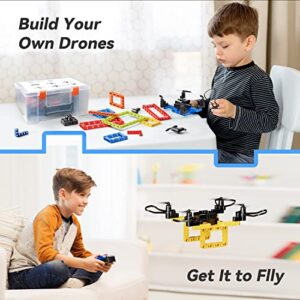 TECHVIO Mini Drone for Kids and Beginners,Creative 5-IN-1 DIY Drone Building Kits for Kids to Build Your Own Drones,5 Different Designs, Altitude Hold, 3D Flips,Easy to Build and Fly,Great Gifts for Boys&Girls to Enjoy Building,Flying and Fixing Fun