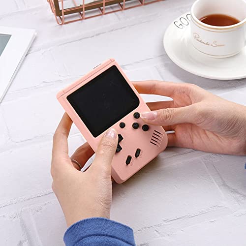 500 IN 1 Retro Video Game Console Handheld Game Player Portable Pocket TV Game Console AV Out Mini Handheld Player for Kids Gift(Pink)
