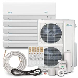 senville 48000 btu five zone mini split air conditioner heat pump sena-48hf/f