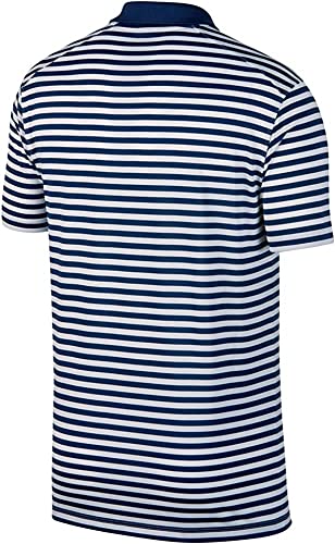 Nike Mens Dri-fit Victory Stripe Polo (Navy/White, XL)