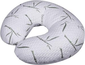 golden linens llc nursing, breastfeeding support pillow, portable for travel | nursing pillow for boys & girls with washable zippered bamboo pillow covered