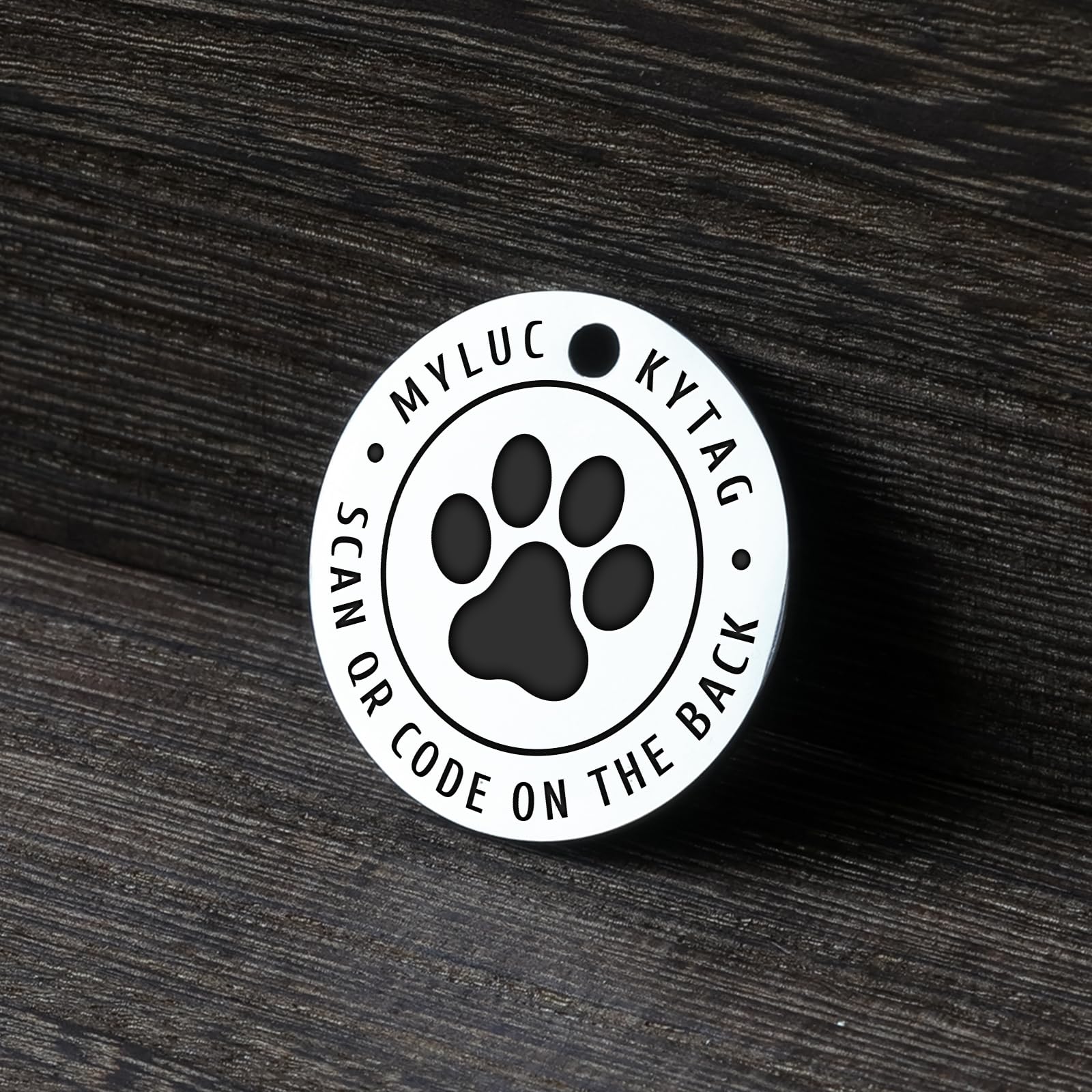 MYLUCKYTAG QR Code Stainless Steel Pet ID Tag Personalized Dog Tag, Online Pet Profile, Pet Location Alert Email, Digital Pet Tag, Durable Pet ID, Dog Collar Tag, Engraved Pet Tag