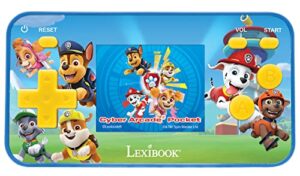 lexibook paw patrol chase, cyber arcade pocket portable gaming console, 150 games, lcd, battery operated, red / blue, jl1895pa