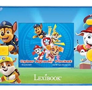 Lexibook Paw Patrol Chase, Cyber Arcade Pocket Portable Gaming Console, 150 Games, LCD, Battery Operated, Red / Blue, JL1895PA