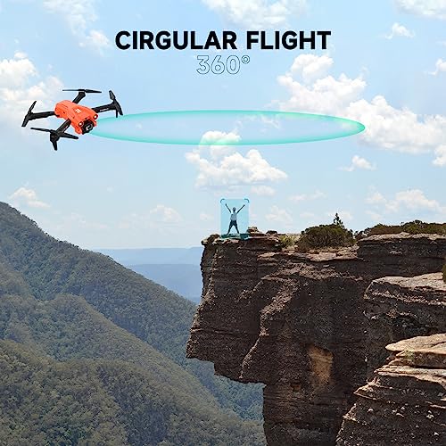 Cycuff Avoidance Drones with Camera for Adults, 1080P FPV Dual Camera, Mini Drone with 2 Lithium Batteries, Portable Gift Box, Gesture/Gravity Control Suitable for Teens Beginner Boys/Girls Gift