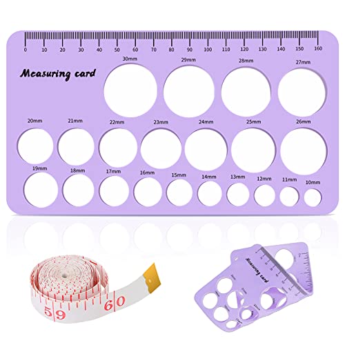 Nipple Ruler, Nipple Ruler for Flange Sizing & Breast Pump Size - New Mothers Must Haves, Soft Silicone Circle Templates Nipple Measurement Tool with Holes & Millimeter Scale for Flange Size Measure