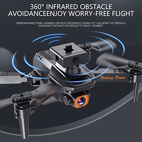 Mini Drone with Camera - 1080P HD Dual Camera FPV Foldable Drone, 2.4GHz WiFi Quadcopters with Control, 3-level Flight Speed, One Key Start Speed Adjustment, for Kids Beginners