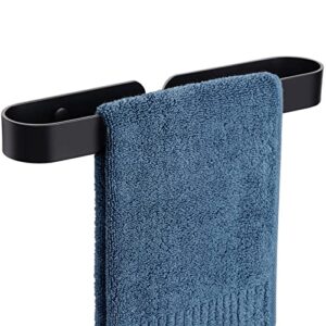 homusthave hand towel holder, 12 inch hand towel bar self adhesive & screw wall mounted, aluminum hand towel hanger towel ring/rack for bathroom kitchen, matte black