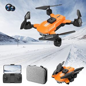 moresec drone with dual camera, 1080p hd fpv camera folding aerial drone remote control toys gifts for boys girls with altitude hold headless mode one key start speed adjustment quadcopter #day