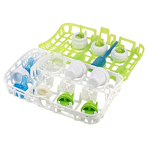 Dr. Brown's Baby Bottle Dishwasher Basket and 100% Silione Dishwasher Bag, for Standard Baby Bottle Parts, Pumps, Pacifiers and More