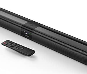 RIOWOIS Sound Bars for TV with Bluetooth and HDMI-ARC/Optical/AUX Connection, 31 Inches Immersive Surround Sound System with 4*Full-Range Speakers for TV/Home Theater/Projector, Wall Mountable.