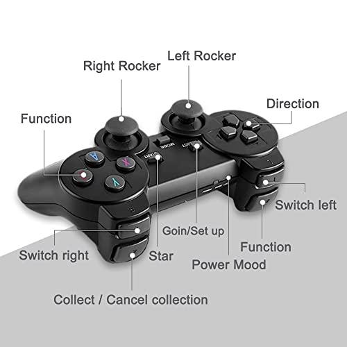 Nostalgia Stick Game, Wireless Retro Stick Game Console, Plug & Play Nostalgiastick Wireless Retro Game Console, Nostalgia Stick 4K HDMI Output, Dual 2.4G Wireless Controllers (M8 64g (10000+ Games))