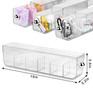 MTZRFLL Underwear Drawer Organizer, Wall Mount Sock Organizer for Closet, Bedroom, Dresser, Office, Kitchen, Dustproof Plastic Wall Storage Box (1Pack, Clear)