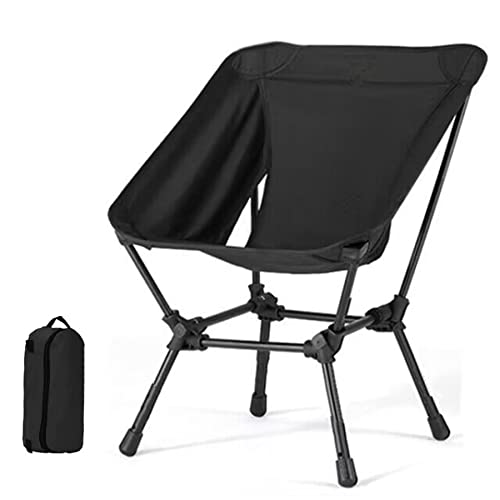 Ovyuzhen Portable Camping Chair, Folding Chair Supports 330lbs with Side Pockets Lightweight Heavy Duty for Outdoor Fishing Picnic Beach Hiking Backpacking Travel