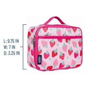 Wildkin Kids Insulated Lunch Box Bag for Boys & Girls, Reusable Kids Lunch Box is Perfect for Elementary, Ideal Size for Packing Hot or Cold Snacks for School & Travel Bento Bags (Strawberry Patch)