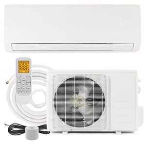 bonnlo 12,000 btu ductless mini split ac/heating system, 230v / 19 seer split-system wall air conditioner pre-charged inverter heat pump with 16ft installation kit