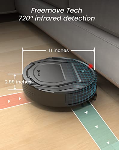 Lefant Robot Vacuum Cleaner with 2200Pa Powerful Suction,Tangle-Free,Wi-Fi/App/Alexa,Featured 6 Cleaning Modes,Self-Charging Slim Robotic Vacuum Cleaner, Ideal for Pet Hair, Hard Floor M210 Pro