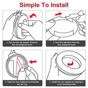 Replacement Ear Pads for Bose QuietComfort 35/Quiet Comfort 35 II (QC 35/qc35 ii), Headphone Ear Covers, High Density Memory Cotton, Soft Leather, Adaptive Noise Isolation Headphones Pads Cushions