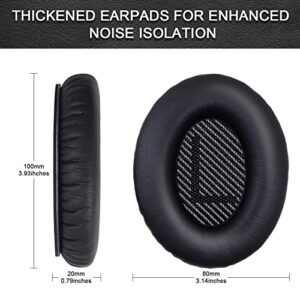 Replacement Ear Pads for Bose QuietComfort 35/Quiet Comfort 35 II (QC 35/qc35 ii), Headphone Ear Covers, High Density Memory Cotton, Soft Leather, Adaptive Noise Isolation Headphones Pads Cushions