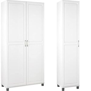 systembuild kendall 36" utility storage cabinet - white & kendall 16" utility storage cabinet - white