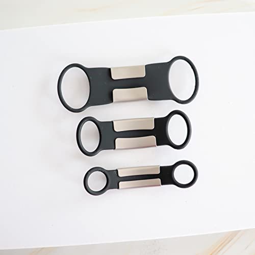 3-Pack of Silicone Slide On Tag ID Replacement Bands, No Jingle and Noiseless Band for Pet Collar & Harnesses for Puppies, Kitties, Horses & Animals but Also for Watch Bands and Others