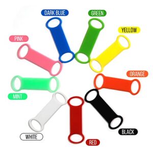 3-Pack of Silicone Slide On Tag ID Replacement Bands, No Jingle and Noiseless Band for Pet Collar & Harnesses for Puppies, Kitties, Horses & Animals but Also for Watch Bands and Others