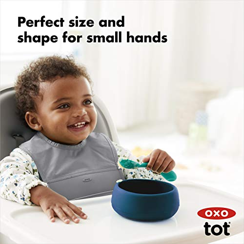 OXO Tot Silicone Bowl 2 Piece Set - Navy & Teal