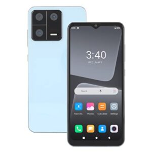 dilwe m13 unlocked cellphone, 6.53in hd screen smartphone, 4g 5gwifi dual sim slots mobile phone, 6gb ram 128gb rom, face unlocking mobile phone for android 12, m13-blue, (dilwe5pfckbais7)