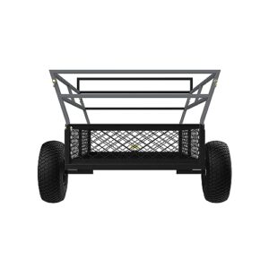 Gorilla Rugged Outdoor ATV Trailer with 1400 Pound Capacity, Removable Sides, and 3-in-1 Tailgate for Hauling Large Loads, Black